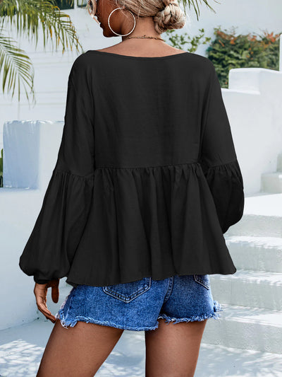 Puff Sleeve Babydoll Blouse