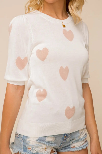 Heart Sweater - Short Sleeve